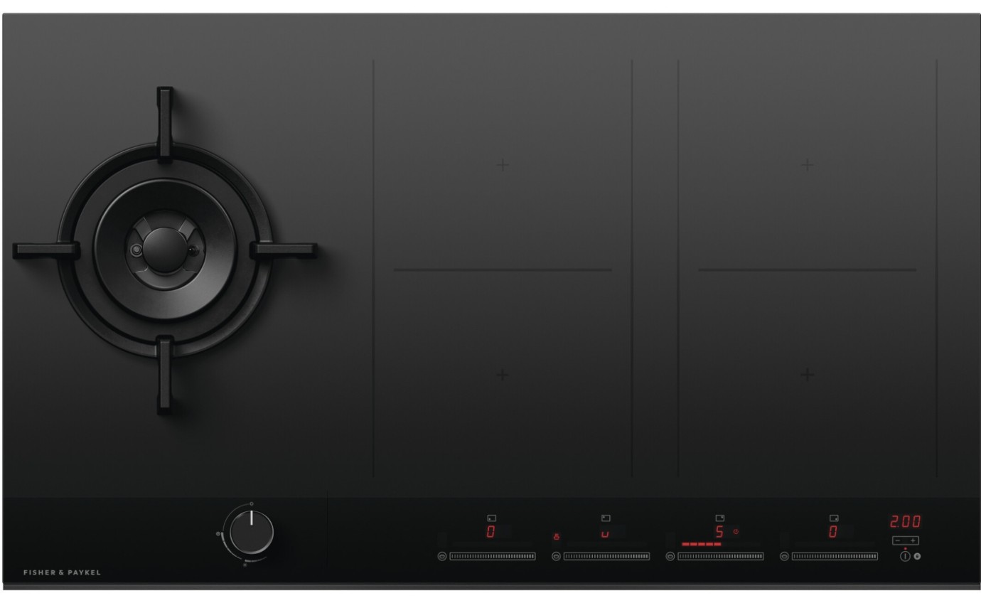 Fisher & Paykel 90cm Gas + Induction Cooktop CGI905DLPTB4