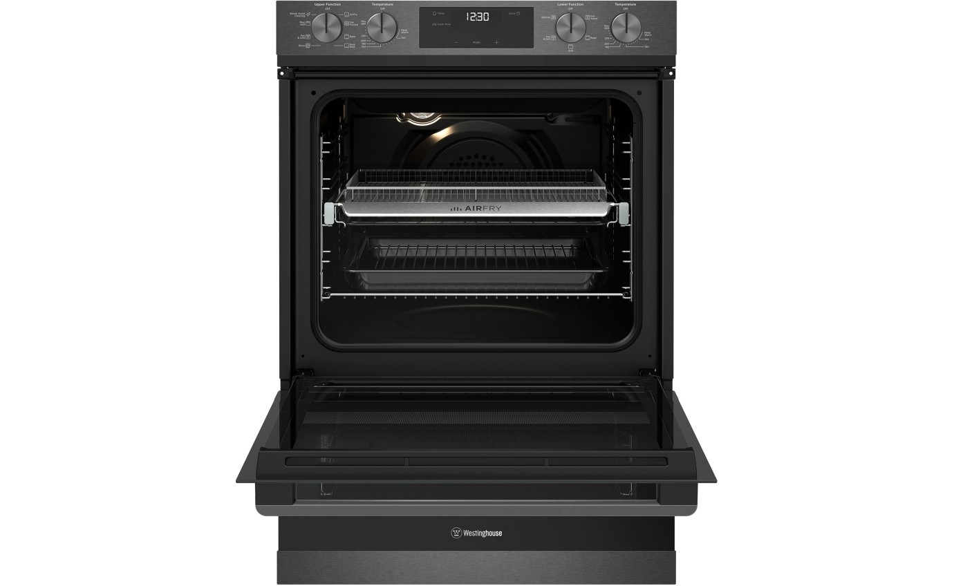 Westinghouse 60cm Multifunction Double Oven (Dark Stainless Steel