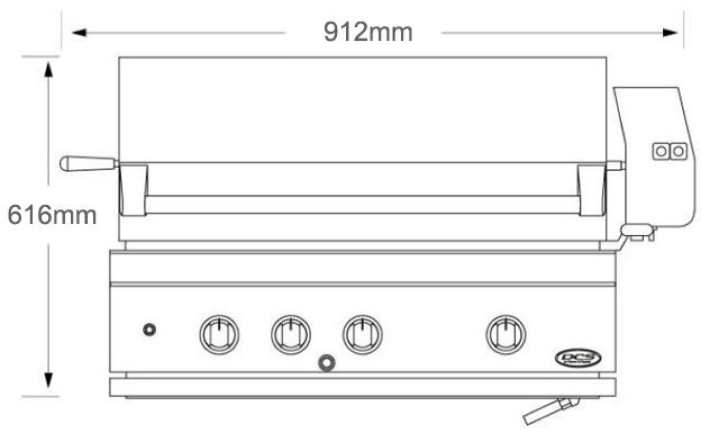 DCS Professional Grill BuiltIn LPG BGB36BQARL Hart & Co.
