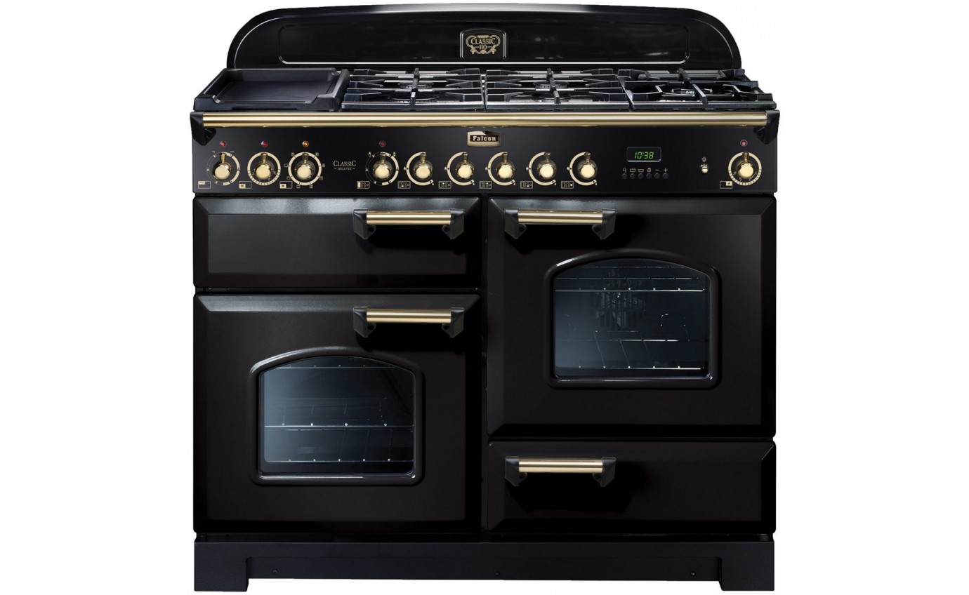 Falcon Classic Deluxe 110cm Dual Fuel Upright Cooker CDL110DFBLBR