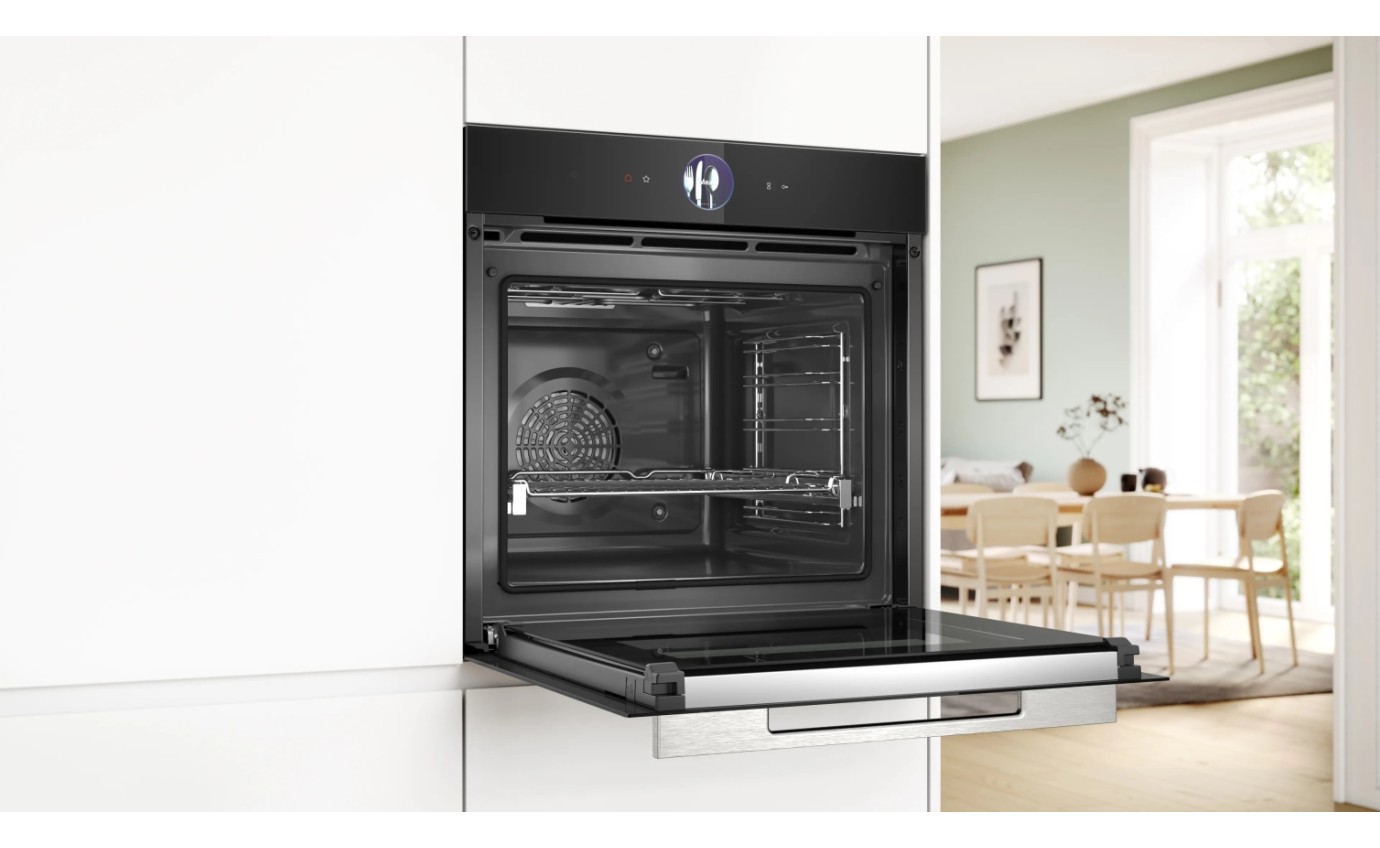 Bosch 60cm Series 8 Built-In Oven Black HBG776MB1A | Hart & Co.