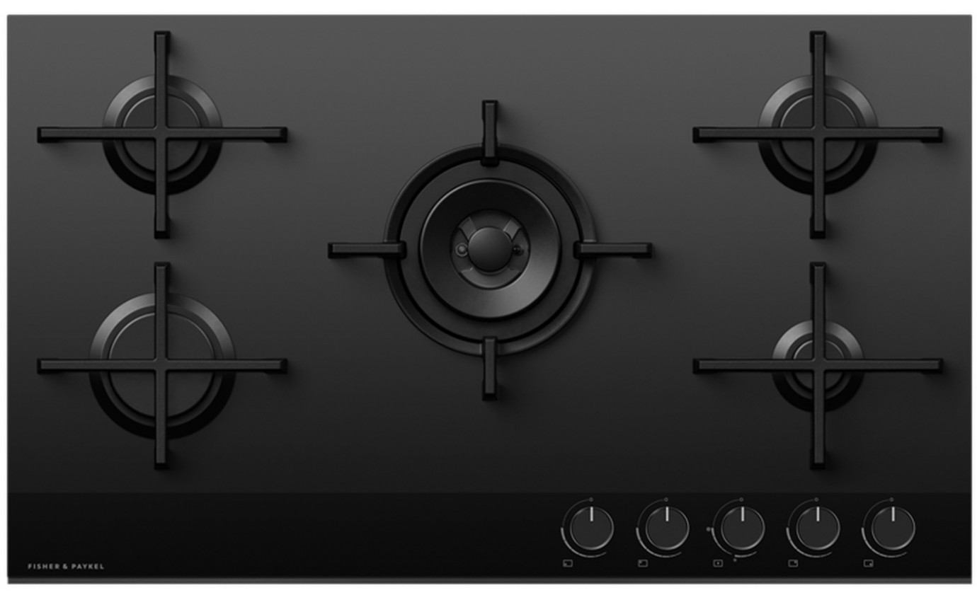 Fisher & Paykel 90cm Gas on Glass Cooktop CG905DLPGB4