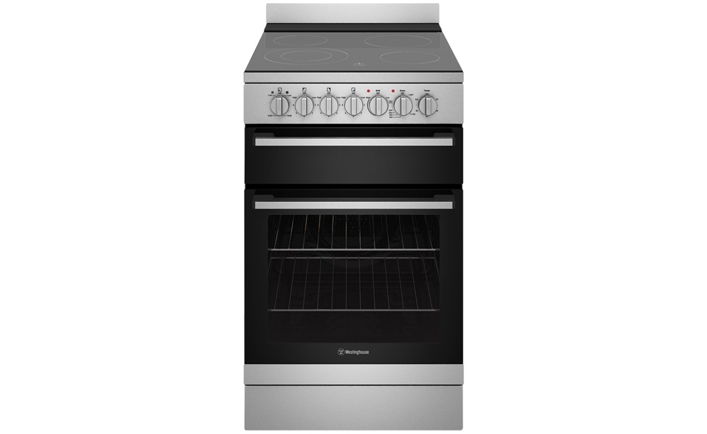 westinghouse 54cm freestanding cooker with electric oven and ceramic cooktop