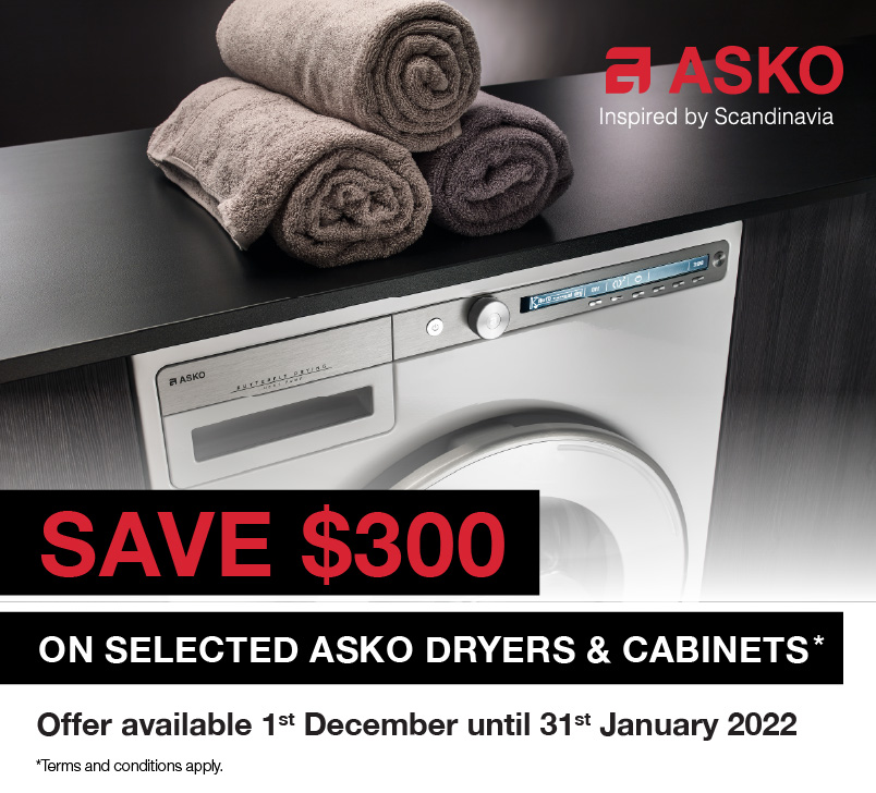 Save $300* on Selected Asko Dryers