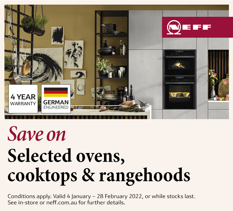 Save On NEFF Ovens, Cooktops & Rangehoods