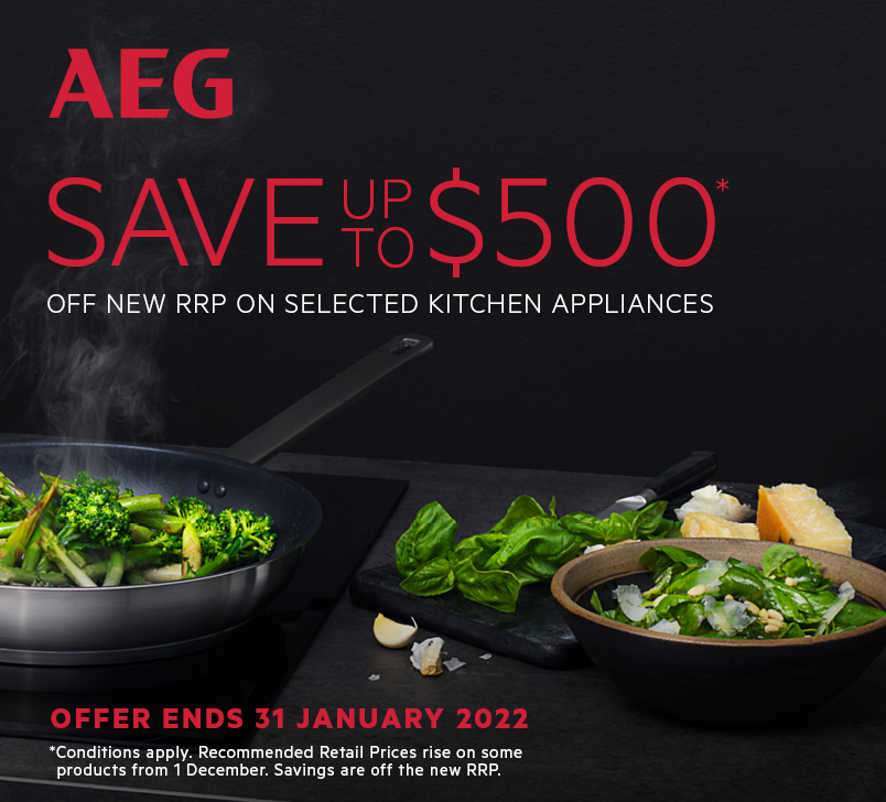 Save Up To $500* Off Selected AEG Kitchen Appliances